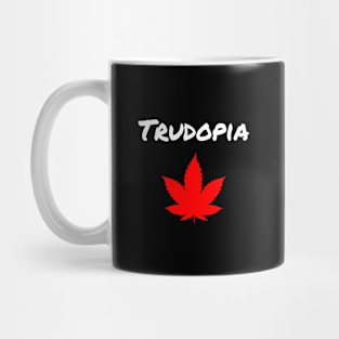 Trudeau Trudopia Legalized Marijuana Leaf Canada Dark Color Mug